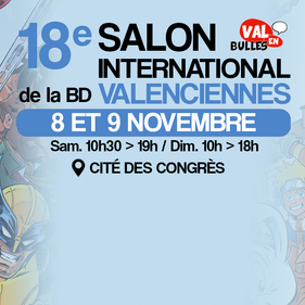 [💭🗯💬 𝐒𝐚𝐥𝐨𝐧 𝐝𝐞 𝐥𝐚 𝐁𝐃 𝐝𝐞 𝐕𝐚𝐥𝐞𝐧𝐜𝐢𝐞𝐧𝐧𝐞𝐬 ! 💭]
𝐑𝐃𝐕 𝐥𝐞𝐬 𝟖 𝐞𝐭 𝟗 𝐧𝐨𝐯𝐞𝐦𝐛𝐫𝐞 à la Cité des Congrès Valenciennes pour un week-end 100% BD !

𝐀𝐮 𝐩𝐫𝐨𝐠𝐫𝐚𝐦𝐦𝐞 :
🔹 Plus de 70 auteurs présents
🔹 Des expositions inédites
🔹 Des animations pour tous
🔹 De nombreux exposants passionnés

💡 𝐋𝐚 𝐛𝐢𝐥𝐥𝐞𝐭𝐭𝐞𝐫𝐢𝐞 :
👉 Gagnez du temps, évitez la file d’attente et entrez directement dans l’univers des auteurs, ateliers et expos grâce à une entrée dédiée aux billets pré-achetés.

🎟 C’est simple, rapide et surtout… la meilleure façon de profiter à fond du week-end à la Cité des Congrès !

ℹ 𝐑𝐞́𝐬𝐞𝐫𝐯𝐞𝐳 𝐝𝐞̀𝐬 𝐦𝐚𝐢𝐧𝐭𝐞𝐧𝐚𝐧𝐭 𝐯𝐨𝐭𝐫𝐞 𝐩𝐥𝐚𝐜𝐞 𝐞𝐧 𝐥𝐢𝐠𝐧𝐞 :
➡️ https://www.helloasso.com/associations/val-en-bulles/evenements/18e-salon-international-de-la-bd-a-valenciennes

ℹ 𝐓𝐨𝐮𝐭𝐞𝐬 𝐥𝐞𝐬 𝐢𝐧𝐟𝐨𝐬 𝐬𝐮𝐫 𝐧𝐨𝐭𝐫𝐞 𝐛𝐞𝐚𝐮 𝐬𝐚𝐥𝐨𝐧 :
➡️ www.valenbulles.fr

𝑰𝒍𝒔 𝒗𝒐𝒖𝒔 𝒂𝒕𝒕𝒆𝒏𝒅𝒆𝒏𝒕 𝒏𝒐𝒎𝒃𝒓𝒆𝒖𝒙 𝒑𝒐𝒖𝒓 𝒄𝒆́𝒍𝒆́𝒃𝒓𝒆𝒓 𝒍𝒂 𝒃𝒂𝒏𝒅𝒆 𝒅𝒆𝒔𝒔𝒊𝒏𝒆́𝒆  ! 🎉✨

#SalonBDValenciennes #BD #FestivalBD #CitéDesCongrès #Valenciennes #valenciennesmaville #Lecture #Culture #Comics #Manga #Illustration