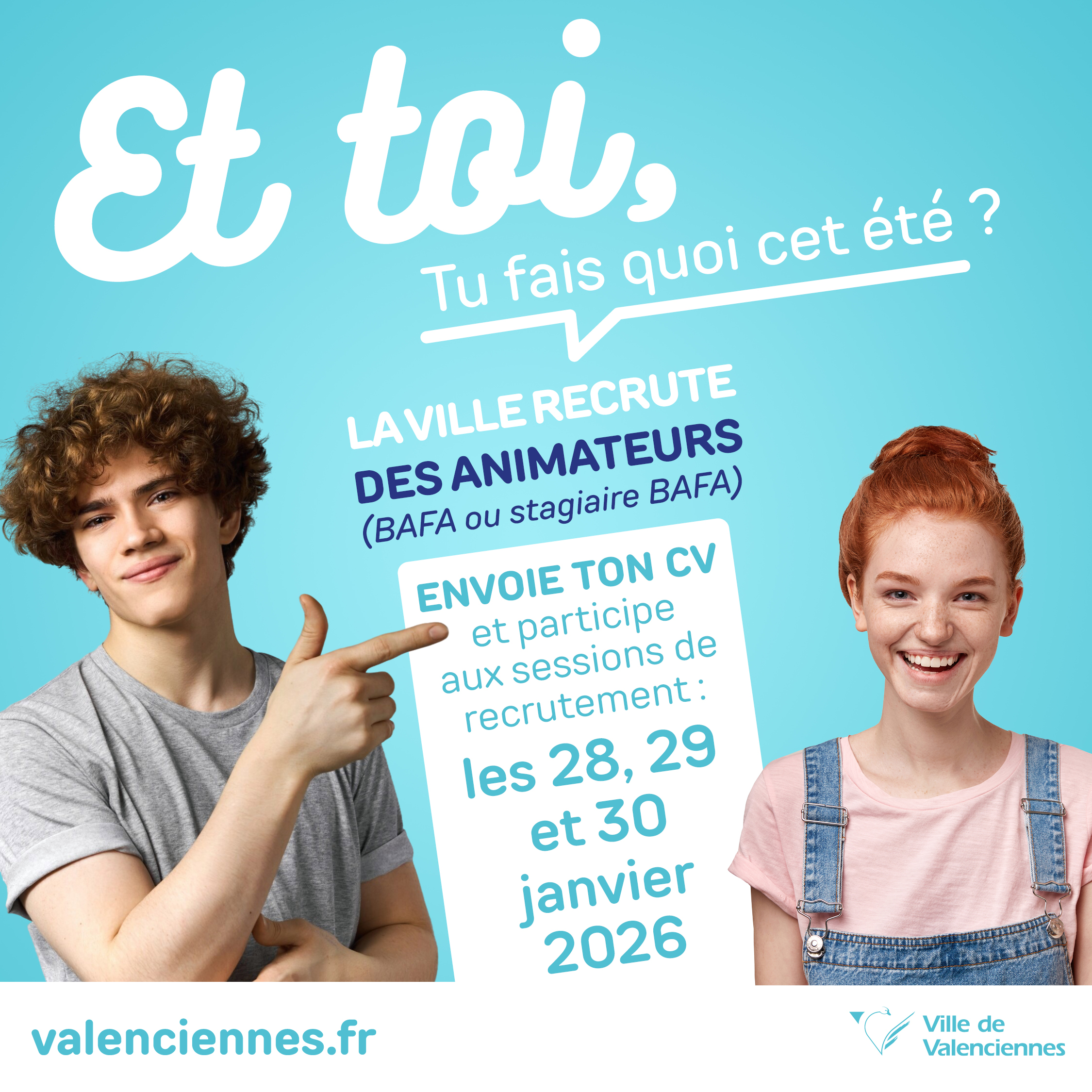 Valenciennes recrute ses animateurs pour l’été 2026 !