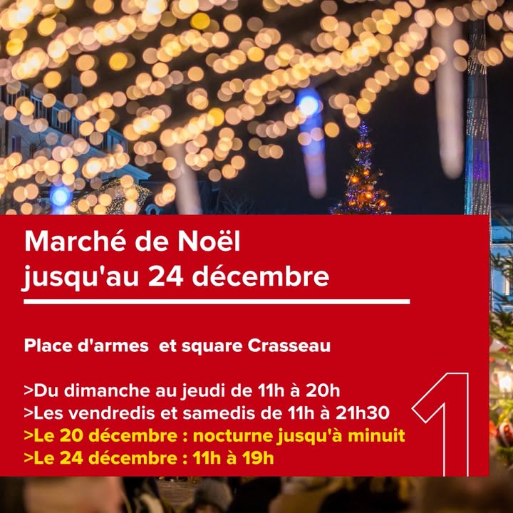 🎄✨ 𝐌𝐨𝐧 𝐍𝐨𝐞̈𝐥 𝐚̀ 𝐕𝐚𝐥𝐞𝐧𝐜𝐢𝐞𝐧𝐧𝐞𝐬 ! ✨🎄
Voici un aperçu des animations qui vont rythmer votre dernier week-end de festivités à Valenciennes !

✨ Un spectacle mêlant feu et glace
✨ Un stand de maquillage féerique pour illuminer les visages
✨ Une grande chasse aux trésors de Noël pour petits et grands

… 𝒆𝒕 𝒃𝒊𝒆𝒏 𝒅’𝒂𝒖𝒕𝒓𝒆𝒔 𝒎𝒐𝒎𝒆𝒏𝒕𝒔 𝒎𝒂𝒈𝒊𝒒𝒖𝒆𝒔 𝒂̀ 𝒑𝒂𝒓𝒕𝒂𝒈𝒆𝒓 𝒆𝒏 𝒇𝒂𝒎𝒊𝒍𝒍𝒆 𝒐𝒖 𝒆𝒏𝒕𝒓𝒆 𝒂𝒎𝒊𝒔 ! 👇