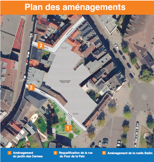 Aménagement de l&rsquo;îlot Badin Sarrazins et du jardin des Carmes