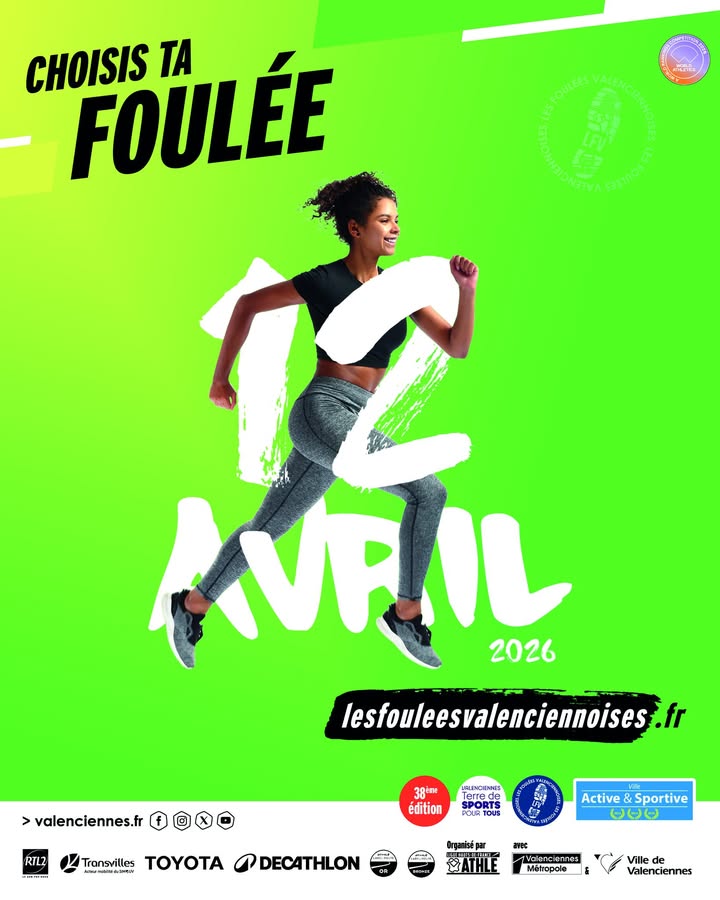 [🏃 Les Foulées Valenciennoises 🏃] 𝐀𝐧𝐭𝐢𝐜𝐢𝐩𝐞𝐳 𝐯𝐨𝐭𝐫𝐞 𝐯𝐞𝐧𝐮𝐞 𝐚𝐮𝐱 𝐅𝐨𝐮𝐥𝐞́𝐞𝐬 𝐕𝐚𝐥𝐞𝐧𝐜𝐢𝐞𝐧𝐧𝐨𝐢𝐬𝐞𝐬 !

Pour profiter pleinement de l’événement, pensez à organiser vos déplacements à l’avance 😉

📍 Parcours
🚗 Stationnement
🚧 Circulation
🚌 Accès et transports
🎉 Village et animations

ℹ 𝐓𝐨𝐮𝐭𝐞𝐬 𝐥𝐞𝐬 𝐢𝐧𝐟𝐨𝐬 𝐩𝐫𝐚𝐭𝐢𝐪𝐮𝐞𝐬 𝐬𝐨𝐧𝐭 𝐚̀ 𝐯𝐨𝐭𝐫𝐞 𝐝𝐢𝐬𝐩𝐨𝐬𝐢𝐭𝐢𝐨𝐧 𝐩𝐨𝐮𝐫 𝐮𝐧𝐞 𝐣𝐨𝐮𝐫𝐧𝐞́𝐞 𝟏𝟎𝟎% 𝐬𝐞𝐫𝐞𝐢𝐧𝐞 👉 https://lesfouleesvalenciennoises.fr/infospratiques/