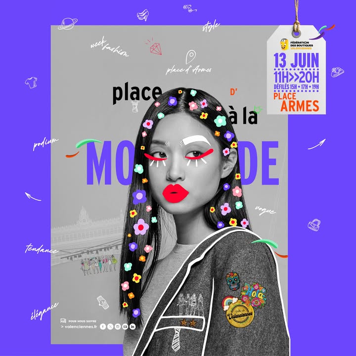 💃✨ 𝐏𝐥𝐚𝐜𝐞 𝐚̀ 𝐥𝐚 𝐌𝐨𝐝𝐞 𝐚̀ 𝐕𝐚𝐥𝐞𝐧𝐜𝐢𝐞𝐧𝐧𝐞𝐬 ! 👗

📅 𝐑𝐞𝐧𝐝𝐞𝐳-𝐯𝐨𝐮𝐬 𝐥𝐞 𝐬𝐚𝐦𝐞𝐝𝐢 𝟏𝟑 𝐣𝐮𝐢𝐧, place d&rsquo;Armes pour une journée placée sous le signe des tendances, du style et de la convivialité en plein cœur de Valenciennes 🛍️

👠 Défilés de mode à 15h, 17h et 19h
✨ Présentation des nouvelles collections des commerçants locaux
💕 Un événement gratuit et ouvert à tous

𝑽𝒆𝒏𝒆𝒛 𝒅𝒆́𝒄𝒐𝒖𝒗𝒓𝒊𝒓 𝒍𝒆𝒔 𝒕𝒆𝒏𝒅𝒂𝒏𝒄𝒆𝒔 𝒅𝒆 𝒔𝒂𝒊𝒔𝒐𝒏 𝒆𝒕 𝒔𝒐𝒖𝒕𝒆𝒏𝒊𝒓 𝒍𝒆𝒔 𝒃𝒐𝒖𝒕𝒊𝒒𝒖𝒆𝒔 𝒅𝒆 𝒑𝒓𝒐𝒙𝒊𝒎𝒊𝒕𝒆́ 𝒅𝒂𝒏𝒔 𝒖𝒏𝒆 𝒂𝒎𝒃𝒊𝒂𝒏𝒄𝒆 𝒇𝒆𝒔𝒕𝒊𝒗𝒆 𝒆𝒕 𝒆́𝒍𝒆́𝒈𝒂𝒏𝒕𝒆 !

ℹ + 𝐝&rsquo;𝐢𝐧𝐟𝐨𝐬 : 
𝐋𝐢𝐞𝐧 𝐝𝐞 𝐥&rsquo;𝐞́𝐯𝐞́𝐧𝐞𝐦𝐞𝐧𝐭 :  https://fb.me/e/7M9pgaw1u