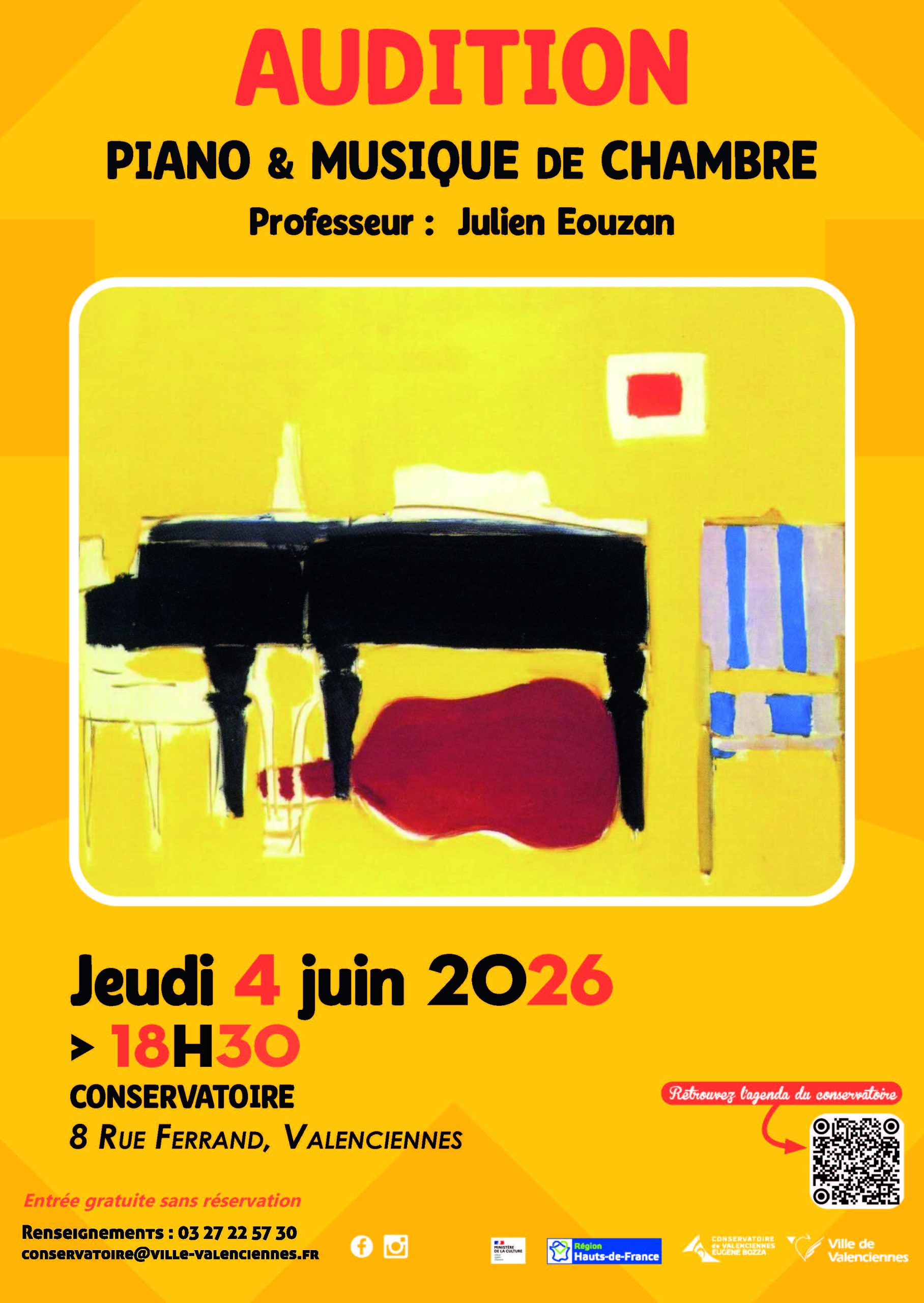 Audition piano et musique de chambre