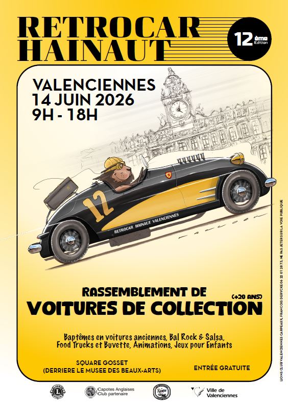 🚗𝐑𝐞𝐭𝐫𝐨𝐂𝐚𝐫 𝐇𝐚𝐢𝐧𝐚𝐮𝐭 𝐫𝐞𝐯𝐢𝐞𝐧𝐭 𝐩𝐨𝐮𝐫 𝐬𝐚 𝟏𝟐𝐞̀𝐦𝐞 𝐞́𝐝𝐢𝐭𝐢𝐨𝐧 !🚗

📅 𝐑𝐞𝐧𝐝𝐞𝐳-𝐯𝐨𝐮𝐬 𝐥𝐞 𝟏𝟒 𝐣𝐮𝐢𝐧 𝐝𝐞 𝟗𝐡 𝐚̀ 𝟏𝟖𝐡 au Square Gosset, derrière le Musée des Beaux-Arts, pour une journée festive et conviviale autour des voitures de collection de plus de 20 ans !

𝐀𝐮 𝐩𝐫𝐨𝐠𝐫𝐚𝐦𝐦𝐞 :
🏁 Rassemblement de véhicules anciens
🚘 Baptêmes en voitures de collection
💃 Bal rock et salsa
🍔 Food trucks et buvette
🎲 Animations et jeux pour enfants

🎟️ Entrée gratuite !

𝑷𝒂𝒔𝒔𝒊𝒐𝒏𝒏𝒆́𝒔 𝒅’𝒂𝒖𝒕𝒐𝒎𝒐𝒃𝒊𝒍𝒆, 𝒄𝒖𝒓𝒊𝒆𝒖𝒙 𝒐𝒖 𝒔𝒊𝒎𝒑𝒍𝒆𝒔 𝒂𝒎𝒂𝒕𝒆𝒖𝒓𝒔 𝒅𝒆 𝒃𝒆𝒍𝒍𝒆𝒔 𝒎𝒆́𝒄𝒂𝒏𝒊𝒒𝒖𝒆𝒔, 𝒗𝒆𝒏𝒆𝒛 𝒂𝒅𝒎𝒊𝒓𝒆𝒓 𝒅𝒆𝒔 𝒗𝒆́𝒉𝒊𝒄𝒖𝒍𝒆𝒔 𝒆𝒎𝒃𝒍𝒆́𝒎𝒂𝒕𝒊𝒒𝒖𝒆𝒔 𝒆𝒕 𝒑𝒂𝒓𝒕𝒂𝒈𝒆𝒓 𝒖𝒏 𝒎𝒐𝒎𝒆𝒏𝒕 𝒄𝒐𝒏𝒗𝒊𝒗𝒊𝒂𝒍 𝒆𝒏 𝒇𝒂𝒎𝒊𝒍𝒍𝒆 𝒐𝒖 𝒆𝒏𝒕𝒓𝒆 𝒂𝒎𝒊𝒔 ! ☀️