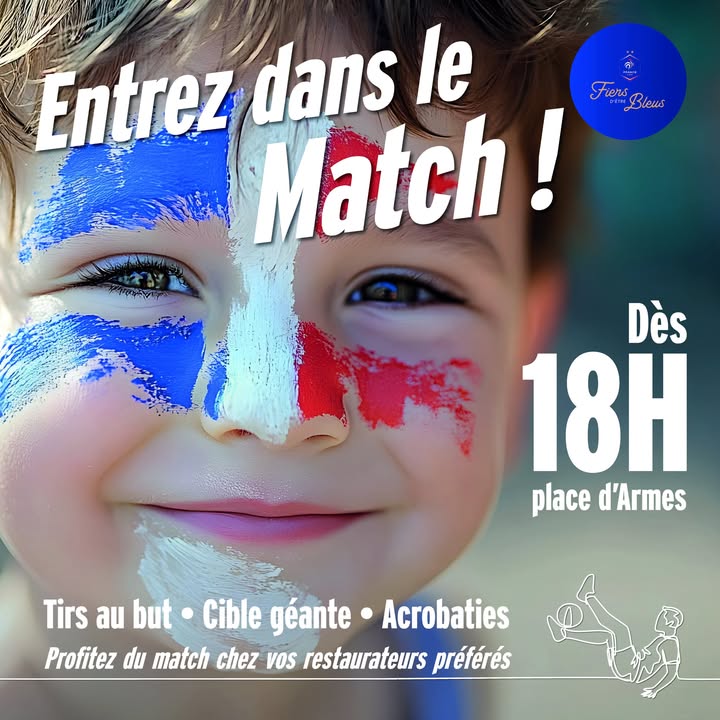 [⚽🇫🇷 JOUR J ⚽🇫🇷] 𝑬𝒏𝒕𝒓𝒆𝒛 𝒅𝒂𝒏𝒔 𝒍𝒆 𝑴𝒂𝒕𝒄𝒉 !

À l’occasion du 1er match de l’Équipe de France face au Sénégal, la 
𝐩𝐥𝐚𝐜𝐞 𝐝’𝐀𝐫𝐦𝐞𝐬 se transforme en terrain de jeu et de convivialité 
𝐝𝐞̀𝐬 𝟏𝟖𝐡𝟎𝟎 ! 🎉

👉 Avant le coup d’envoi, venez profiter d’une animation football gratuite et ouverte à tous :

🔹 Une cible géante vous attend pour tester votre précision
🔹 Défiez vos proches lors d’une séance de tirs au but 
🔹 Ambiance festive garantie avec Enfants Sauvages – Urban Performances !

𝐄𝐭 𝐚𝐩𝐫𝐞̀𝐬 𝐥’𝐞́𝐜𝐡𝐚𝐮𝐟𝐟𝐞𝐦𝐞𝐧𝐭… 𝐩𝐥𝐚𝐜𝐞 𝐚𝐮 𝐦𝐚𝐭𝐜𝐡 ! 📺

Les bars de Valenciennes diffuseront la rencontre pour permettre à chacun de vivre ce grand rendez-vous dans une ambiance chaleureuse tout en soutenant les commerçants valenciennois 😉

 𝑻𝒐𝒖𝒔 𝒅𝒆𝒓𝒓𝒊𝒆̀𝒓𝒆 𝒍𝒆𝒔 𝑩𝒍𝒆𝒖𝒔 𝒂̀ 𝑽𝒂𝒍𝒆𝒏𝒄𝒊𝒆𝒏𝒏𝒆𝒔 !

#coupedumonde #CDM2026 #Football #FiersDetreBleus #valenciennes #valenciennes_maville #fiersdetesguibolles