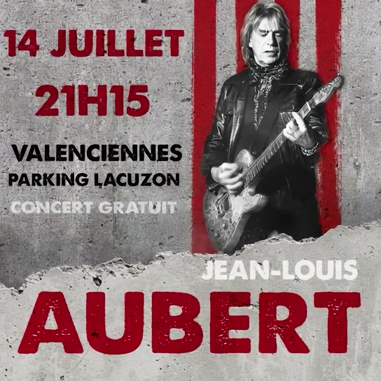 🎸 Le 14 juillet s’annonce exceptionnel à #Valenciennes !

Nous aurons le plaisir d’accueillir Jean-Louis Aubert pour un grand concert gratuit à l’occasion de la Fête nationale.

🍔🍟🥤𝐹𝑜𝑜𝑑-𝑡𝑟𝑢𝑐𝑘𝑠, 𝑏𝑢𝑣𝑒𝑡𝑡𝑒, 𝑚𝑢𝑠𝑖𝑞𝑢𝑒 𝑒𝑡 𝑐𝑜𝑛𝑣𝑖𝑣𝑖𝑎𝑙𝑖𝑡𝑒́ : 𝑡𝑜𝑢𝑠 𝑙𝑒𝑠 𝑖𝑛𝑔𝑟𝑒́𝑑𝑖𝑒𝑛𝑡𝑠 𝑠𝑒𝑟𝑜𝑛𝑡 𝑟𝑒́𝑢𝑛𝑖𝑠 𝑝𝑜𝑢𝑟 𝑐𝑒́𝑙𝑒́𝑏𝑟𝑒𝑟 𝑒𝑛𝑠𝑒𝑚𝑏𝑙𝑒 𝑙𝑒 14 𝑗𝑢𝑖𝑙𝑙𝑒𝑡 𝑎̀ 𝑉𝑎𝑙𝑒𝑛𝑐𝑖𝑒𝑛𝑛𝑒𝑠!

📅 𝗠𝗮𝗿𝗱𝗶 𝟭𝟰 𝗷𝘂𝗶𝗹𝗹𝗲𝘁 𝟮𝟬𝟮𝟲 
📍 Parking Lacuzon

𝟭𝟴𝗵𝟬𝟬 Ouverture du site
𝟮𝟬𝗵𝟭𝟱 Première partie par le groupe rock 𝐂𝐡𝐞́𝐫𝐢 𝐂𝐡𝐞́𝐫𝐢
https://www.instagram.com/cheri.cheri.band/
𝟮𝟭𝗵𝟭𝟱 Concert de Jean-Louis Aubert
𝟮𝟯𝗵𝟬𝟬 Feu d&rsquo;artifice

Retrouvez les infos pratiques ici👇
https://www.valenciennes.fr/14-juillet-2026-concert-de-jean-louis-aubert-et-feu-dartifice/

@followers @super fans Maison des associations Valenciennes Centre Culturel L&rsquo;Odyssée Valenciennes Conservatoire de Valenciennes Pour vous Avec Vous  Laurent Degallaix Michaël Martinez  Valenciennes Tourisme & Congrès Médiathèque Simone Veil – Valenciennes Leclercq Emilie