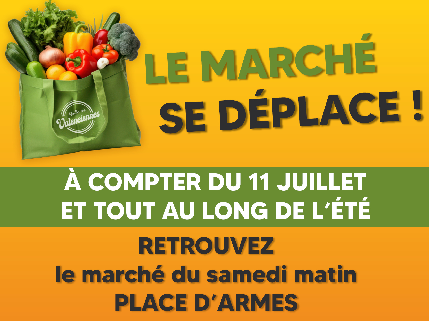 Délocalisation du marché – place d’Armes