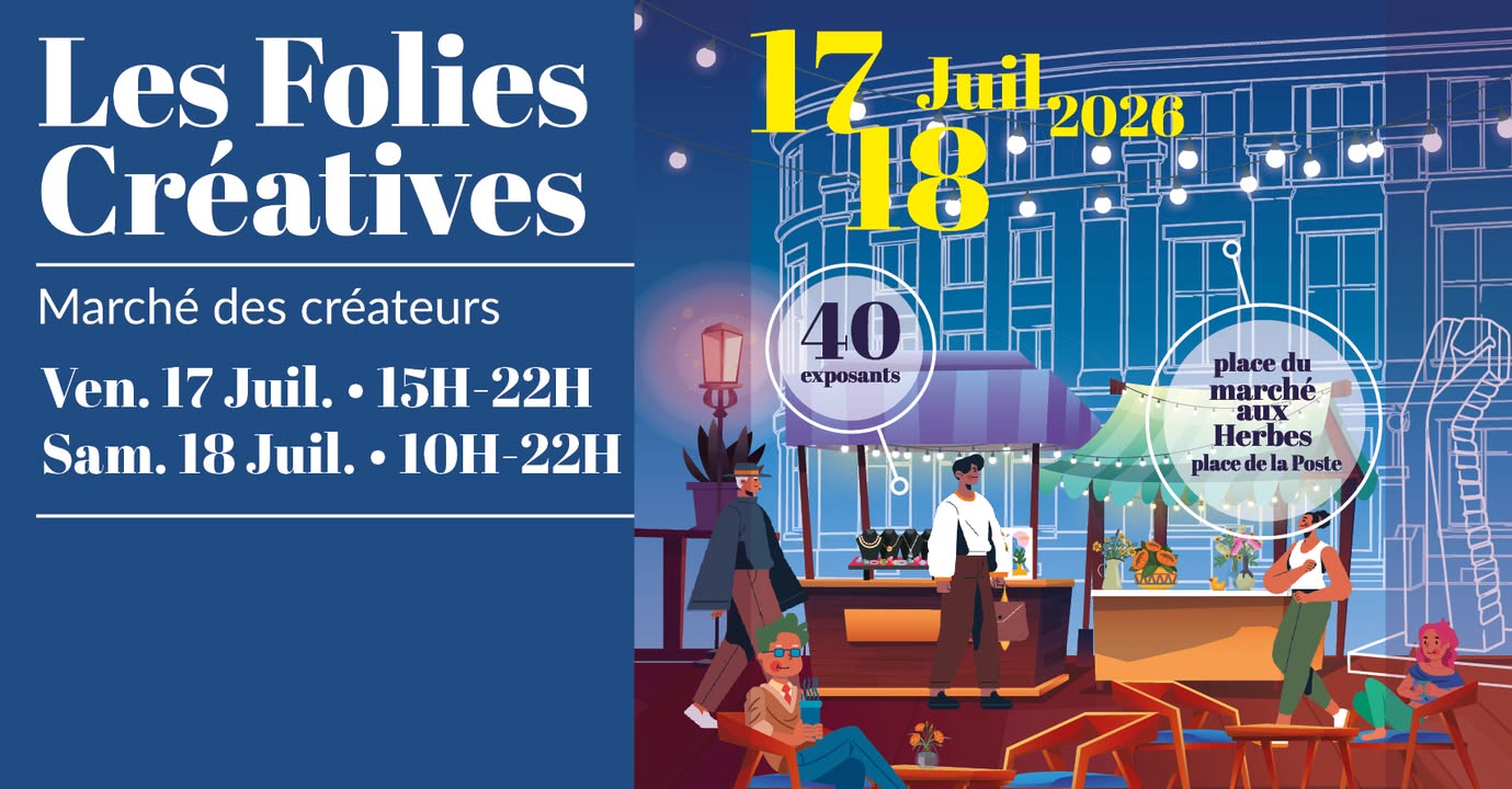 🎨 𝐂&rsquo;𝐞𝐬𝐭 𝐚𝐮𝐣𝐨𝐮𝐫𝐝&rsquo;𝐡𝐮𝐢 ! 𝐋𝐞𝐬 𝐅𝐨𝐥𝐢𝐞𝐬 𝐂𝐫𝐞́𝐚𝐭𝐢𝐯𝐞𝐬 𝐯𝐨𝐮𝐬 𝐚𝐭𝐭𝐞𝐧𝐝𝐞𝐧𝐭 !

Le marché des créateurs ouvre ses portes aujourd&rsquo;hui à Valenciennes !

✨ Venez flâner parmi plus de 40 exposants et découvrir des créations originales : bijoux, décoration, illustrations, textile, céramiques, objets artisanaux… Il y en aura pour tous les goûts !

📅 𝐀𝐮𝐣𝐨𝐮𝐫𝐝&rsquo;𝐡𝐮𝐢 𝐝𝐞 𝟏𝟓 𝐡 𝐚̀ 𝟐𝟐 𝐡
📅 𝐄𝐭 𝐝𝐞𝐦𝐚𝐢𝐧 𝐝𝐞 𝟏𝟎 𝐡 𝐚̀ 𝟐𝟐 𝐡

💬 Une belle occasion de rencontrer des artisans passionnés, de dénicher des créations uniques et de soutenir les talents locaux.

👉 𝐑𝐞𝐭𝐫𝐨𝐮𝐯𝐞𝐳 𝐭𝐨𝐮𝐭𝐞𝐬 𝐥𝐞𝐬 𝐢𝐧𝐟𝐨𝐫𝐦𝐚𝐭𝐢𝐨𝐧𝐬 sur l&rsquo;événement Facebook : https://fb.me/e/5OvQAmzZE et sur le site de la Ville : https://www.valenciennes.fr/agenda/les-folies-creatives-marche-semi-nocturne-des-createurs/

𝑶𝒏 𝒗𝒐𝒖𝒔 𝒂𝒕𝒕𝒆𝒏𝒅 𝒏𝒐𝒎𝒃𝒓𝒆𝒖𝒙 ! 😊

#Valenciennes #valenciennes_maville #LesFoliesCréatives #CréateursLocaux #Artisanat #SortirÀValenciennes