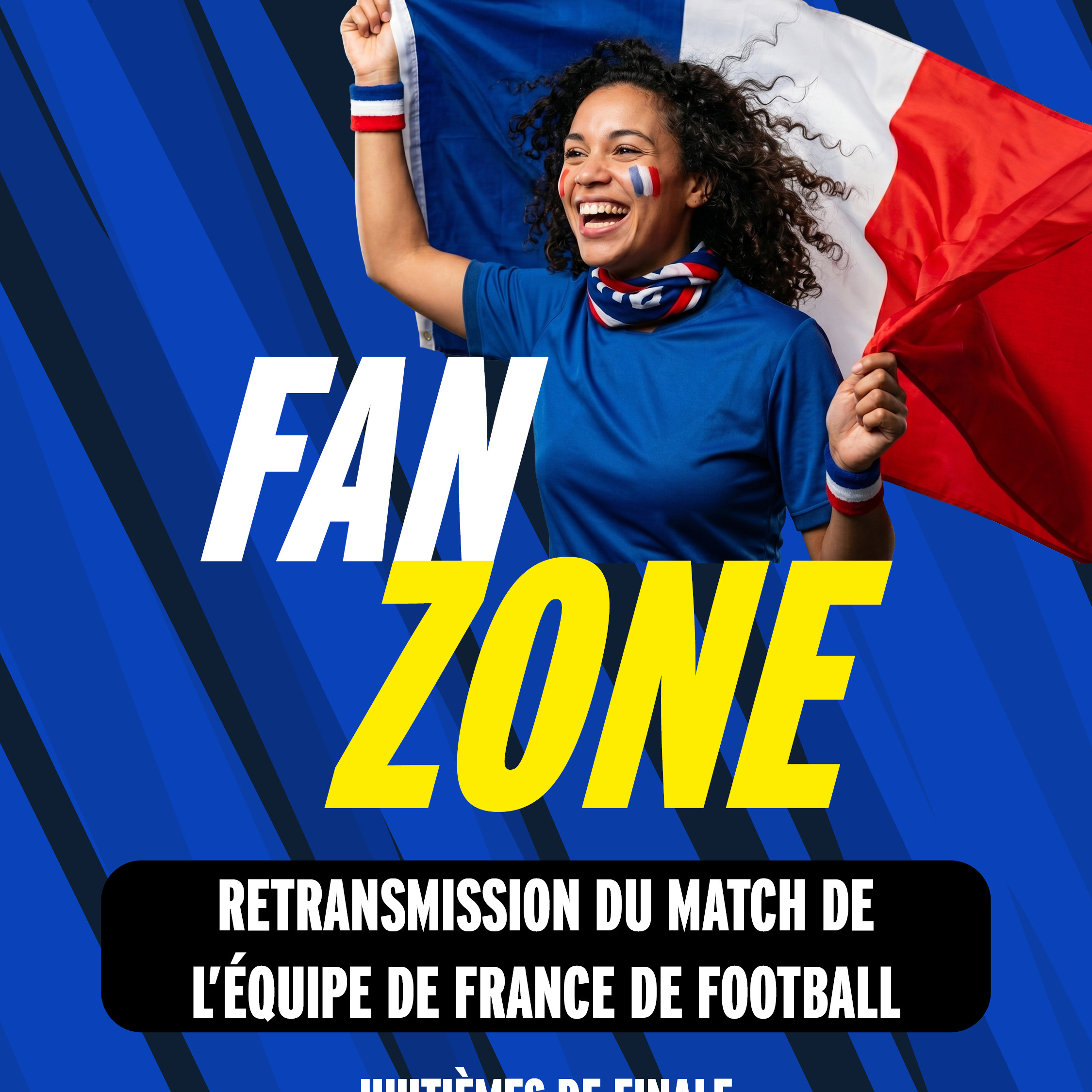 𝗙𝗔𝗡 𝗭𝗢𝗡𝗘 | 𝗙𝗥𝗔𝗡𝗖𝗘 🇫🇷 🆚 𝗣𝗔𝗥𝗔𝗚𝗨𝗔𝗬 🇵🇾

🔥 Les Bleus jouent leur place en huitièmes de finale… et ça se vit ensemble !

📍 𝐑𝐞𝐧𝐝𝐞𝐳-𝐯𝐨𝐮𝐬 𝐩𝐥𝐚𝐜𝐞 𝐝&rsquo;𝐀𝐫𝐦𝐞𝐬 𝐚̀ 𝐕𝐚𝐥𝐞𝐧𝐜𝐢𝐞𝐧𝐧𝐞𝐬 pour vibrer devant le grand écran et partager l&rsquo;ambiance avec tous les supporters ! 💙🤍❤️

🗓️ 𝐒𝐚𝐦𝐞𝐝𝐢 𝟒 𝐣𝐮𝐢𝐥𝐥𝐞𝐭
Ouverture : 22 h 30
Coup d&rsquo;envoi : 23 h

⚠️ Du monde est attendu !
⏰ Pensez à arriver en avance.
🔎 Contrôle à l&rsquo;entrée.

💙 Sortez vos maillots 💙

🙌 𝐐𝐮𝐢 𝐬𝐞𝐫𝐚 𝐥𝐚̀ 𝐩𝐨𝐮𝐫 𝐞𝐧𝐜𝐨𝐮𝐫𝐚𝐠𝐞𝐫 𝐥𝐞𝐬 𝐁𝐥𝐞𝐮𝐬 ? 𝐃𝐢𝐭𝐞𝐬-𝐥𝐞-𝐧𝐨𝐮𝐬 𝐞𝐧 𝐜𝐨𝐦𝐦𝐞𝐧𝐭𝐚𝐢𝐫𝐞 👇

#allezlesbleus #fanzone #valenciennes #valenciennesmetropole #valenciennestourismeetcongres #tousenbleu #equipedefrance #footballlove #fierdetrebleu #ensemble @michael_martinez59300 @laurentdegallaix @chtitebrigitte_valenciennes @lepresident.brasserie @valenciennestourismeetcongres @valenciennes_vie @federationdesboutiquesdevals