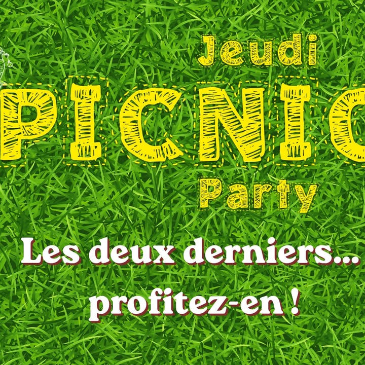 ☀️ 𝐋𝐞𝐬 𝐝𝐞𝐮𝐱 𝐝𝐞𝐫𝐧𝐢𝐞𝐫𝐬… 𝐩𝐫𝐨𝐟𝐢𝐭𝐞𝐳-𝐞𝐧 !

Avant de refermer la parenthèse des Jeudis Picnic Party… 𝐫𝐞𝐧𝐝𝐞𝐳-𝐯𝐨𝐮𝐬 𝐥𝐞𝐬 𝟐𝟎 𝐞𝐭 𝟐𝟕 𝐚𝐨𝐮̂𝐭 ! 🧺🌿

🎸 𝐉𝐞𝐮𝐝𝐢 𝟐𝟎 𝐚𝐨𝐮̂𝐭 👉 𝑙’𝑎𝑠𝑠𝑜𝑐𝑖𝑎𝑡𝑖𝑜𝑛 𝑅𝑜𝑐𝑘&rsquo;𝑛 𝑅𝑜𝑙𝑙 vous attend dès 19 h pour des initiations et démonstrations.

🎤 𝐉𝐞𝐮𝐝𝐢 𝟐𝟕 𝐚𝐨𝐮̂𝐭 👉 𝑙𝑒 𝑑𝑢𝑜 𝑑𝑒 𝑠œ𝑢𝑟𝑠 𝑆&rsquo;𝐶𝑎𝑝𝐴𝑑𝑒 vous fera vibrer avec ses reprises pop/rock en guitare/voix.

🍴 Et pour les deux soirées, 𝒍𝒆 𝒇𝒐𝒐𝒅 𝒕𝒓𝒖𝒄𝒌 𝒅𝒆 𝒄𝒖𝒊𝒔𝒊𝒏𝒆 𝒂𝒇𝒓𝒊𝒄𝒂𝒊𝒏𝒆 𝑨𝑭𝑹𝑰𝑫𝒀𝑨 𝒔𝒆𝒓𝒂 𝒍𝒂̀ 𝒑𝒐𝒖𝒓 𝒗𝒐𝒖𝒔 𝒓𝒆́𝒈𝒂𝒍𝒆𝒓 !

📍 Parc des Prix de Rome
🕖 Dès 19 h

👉 𝑶𝒏 𝒄𝒐𝒎𝒑𝒕𝒆 𝒔𝒖𝒓 𝒗𝒐𝒖𝒔 𝒑𝒐𝒖𝒓 𝒄𝒆𝒔 𝒅𝒆𝒖𝒙 𝒅𝒆𝒓𝒏𝒊𝒆𝒓𝒔 𝒓𝒆𝒏𝒅𝒆𝒛-𝒗𝒐𝒖𝒔 𝒅𝒆 𝒍’𝒆́𝒕𝒆́ ! ☀️

#valenciennes #valenciennes_maville #picnic #été #fête

ℹ Voici le lien de l&rsquo;événement 👉 https://fb.me/e/6w4v3ey6E